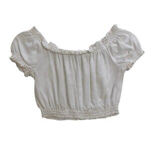 2/$20❤️ | H&M White Off-Shoulder Crop Top